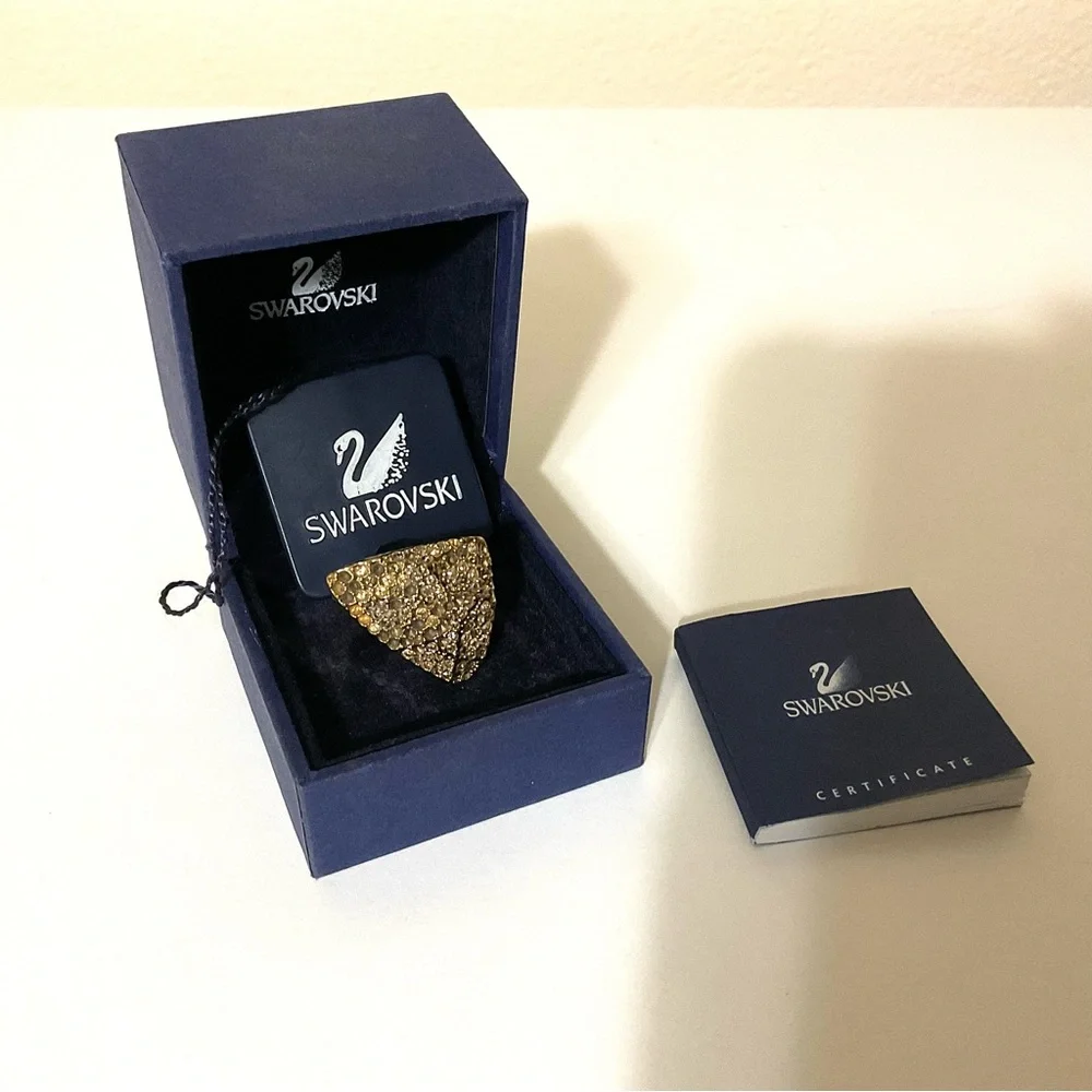 Gold Plated Swarovski Pave Crystal Ring